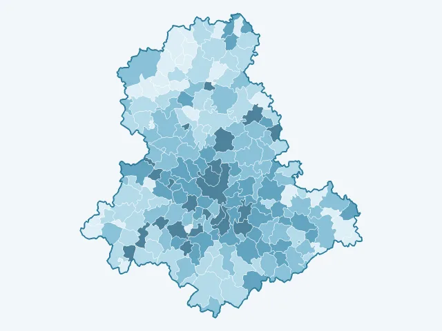 Carte du vote Yannick Jadot dans la Haute-Vienne (87)