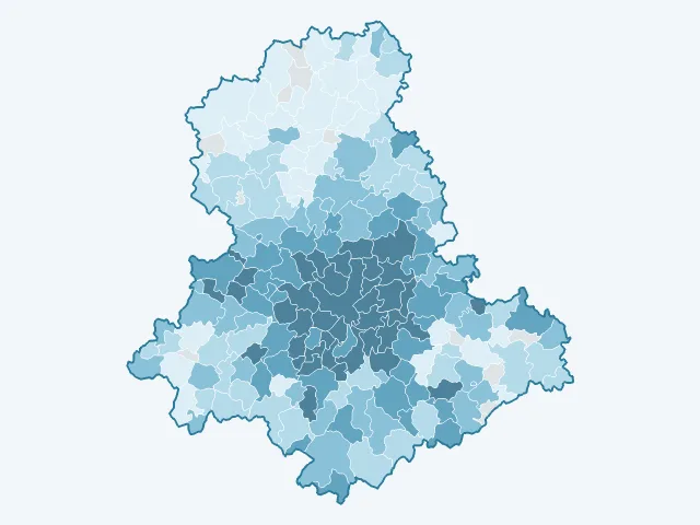 Carte des prix de l'immobilier dans la Haute-Vienne (87)