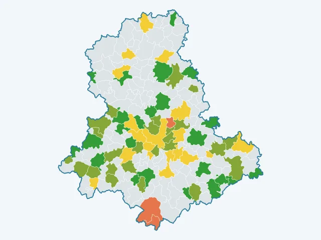 Carte du sentiment de sécurité dans la Haute-Vienne (87)