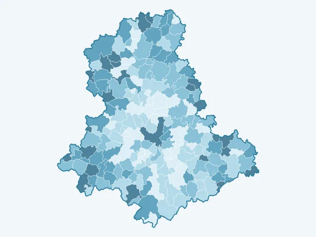 Carte du taux de chômage dans la Haute-Vienne (87)