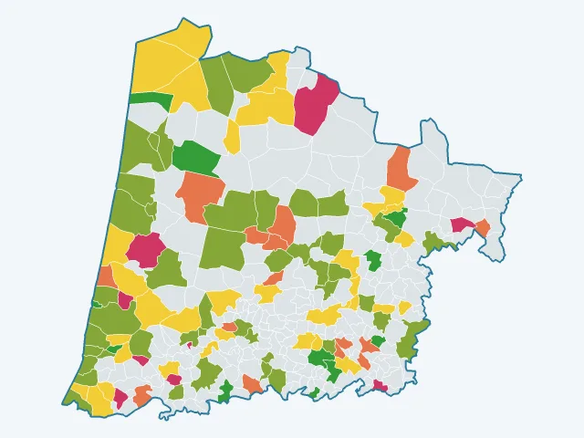 Carte des sports et loisirs dans les Landes (40)