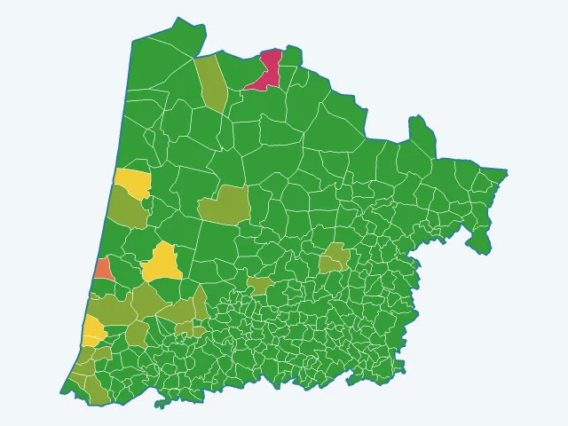 Carte des cambriolages dans les Landes (40)