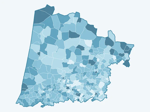 Carte du vote Éric Zemmour dans les Landes (40)