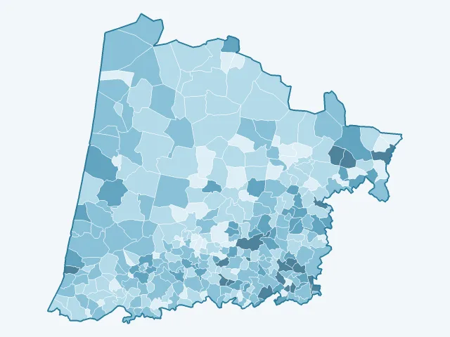 Carte du vote Valérie Pécresse dans les Landes (40)