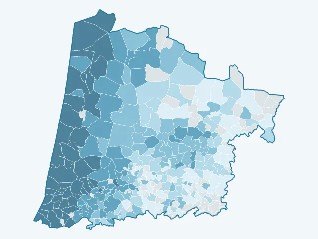Carte des prix de l'immobilier dans les Landes (40)