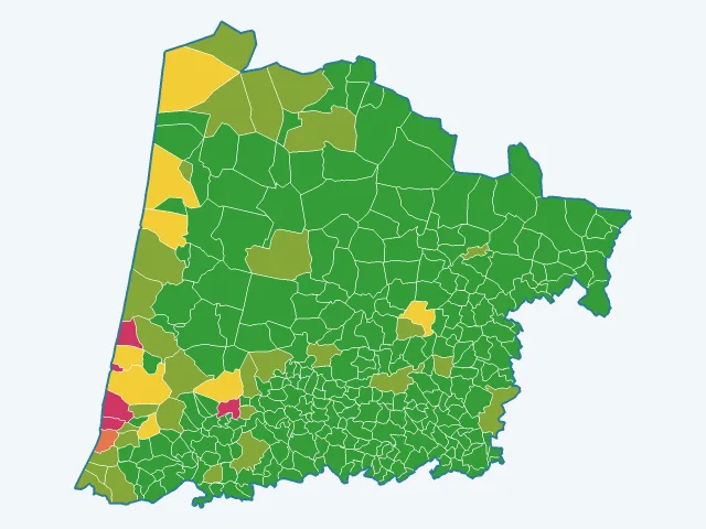 Carte des vols et dégradations dans les Landes (40)