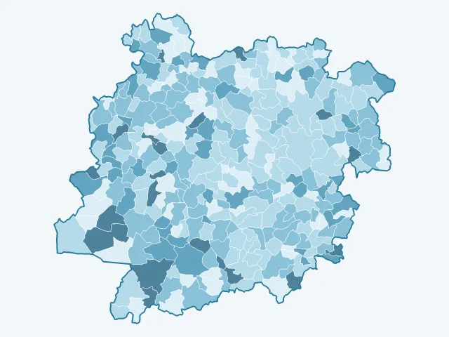 Carte du vote Fabien Roussel dans le Lot-et-Garonne (47)