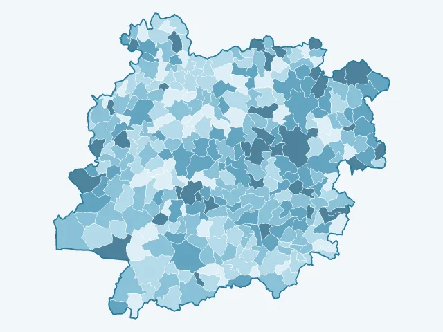 Carte du vote Jean-Luc Mélenchon dans le Lot-et-Garonne (47)