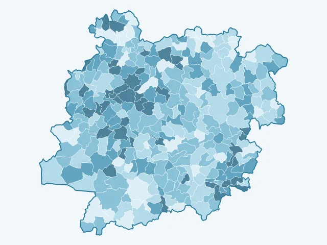 Carte du vote Marine Le Pen dans le Lot-et-Garonne (47)