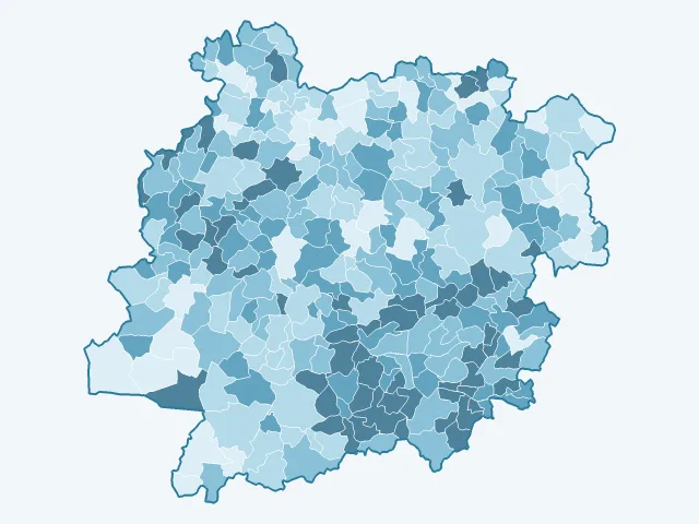 Carte de la population active dans le Lot-et-Garonne (47)