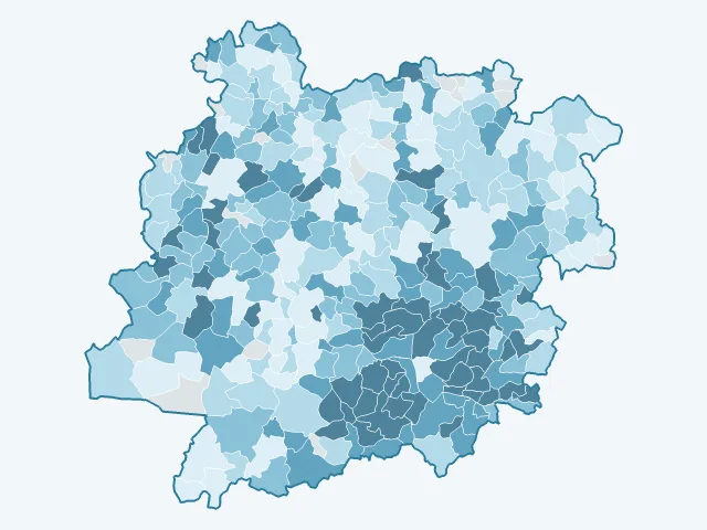 Carte du revenu moyen dans le Lot-et-Garonne (47)