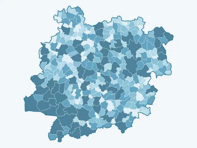 Carte de la superficie dans le Lot-et-Garonne (47)