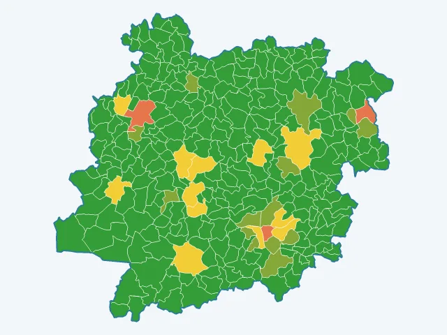 Carte de l'indice de tranquillité dans le Lot-et-Garonne (47)