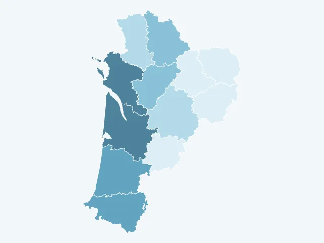 Carte des loyers en Nouvelle-Aquitaine