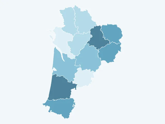 Carte du vote Anne Hidalgo en Nouvelle-Aquitaine