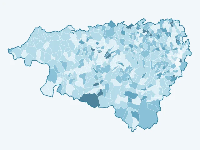 Carte du vote Anne Hidalgo dans les Pyrénées-Atlantiques (64)