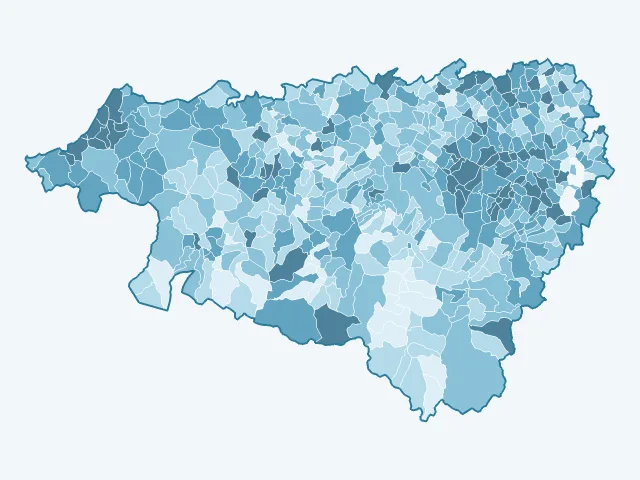 Carte du vote Emmanuel Macron dans les Pyrénées-Atlantiques (64)