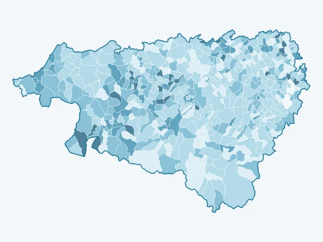 Carte du vote Valérie Pécresse dans les Pyrénées-Atlantiques (64)