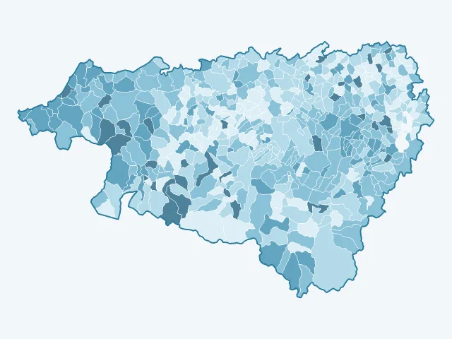 Carte du vote Yannick Jadot dans les Pyrénées-Atlantiques (64)