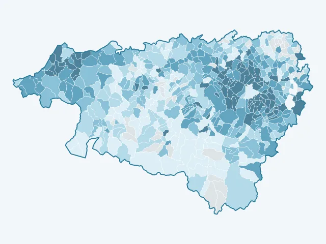 Carte du revenu moyen dans les Pyrénées-Atlantiques (64)
