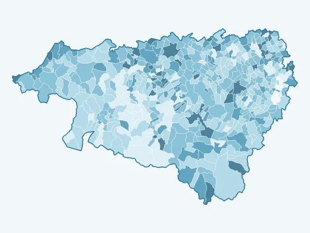 Carte du taux de chômage dans les Pyrénées-Atlantiques (64)