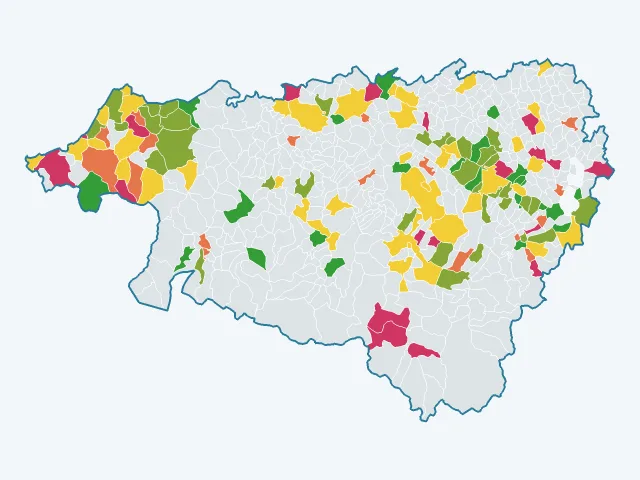 Carte de la vie pratique dans les Pyrénées-Atlantiques (64)