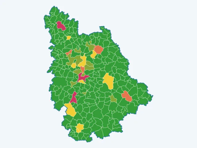 Carte des agressions physiques et sexuelles dans la Vienne (86)