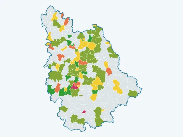 Carte de la satisfaction des habitants dans la Vienne (86)