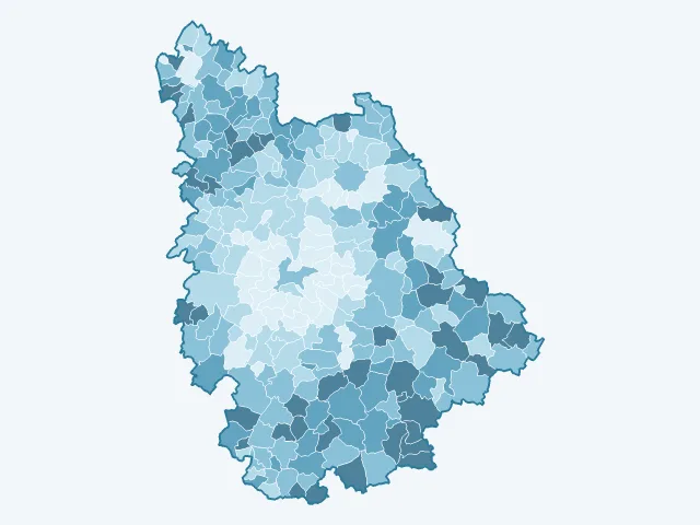 Carte des logements vacants dans la Vienne (86)