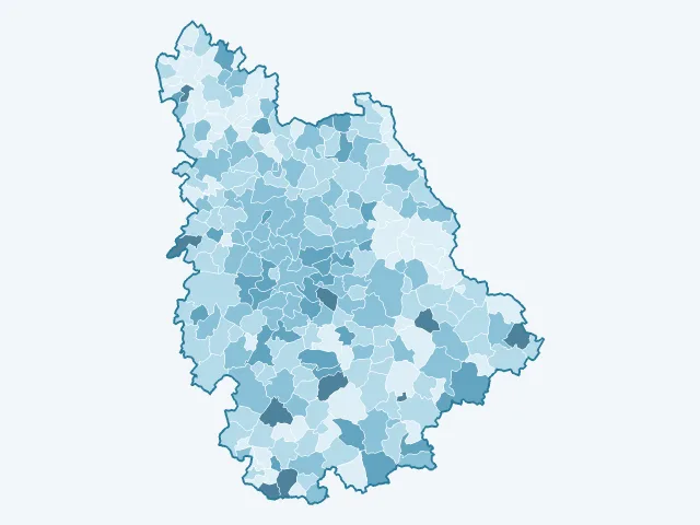 Carte du vote Anne Hidalgo dans la Vienne (86)