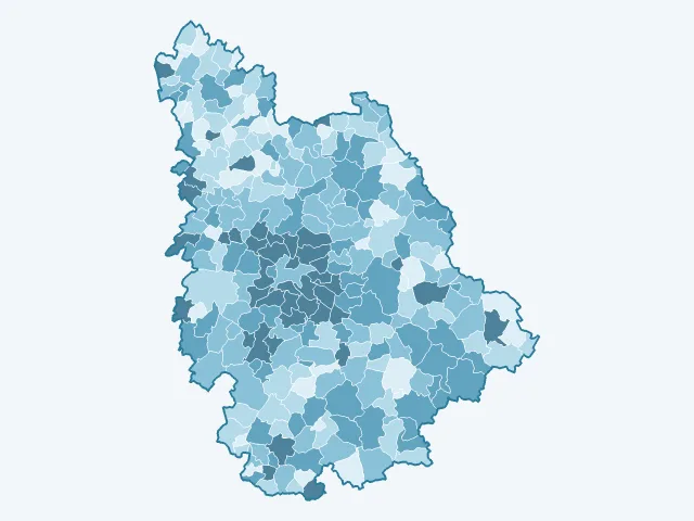 Carte du vote Emmanuel Macron dans la Vienne (86)