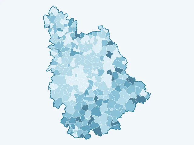Carte du vote Jean Lassalle dans la Vienne (86)