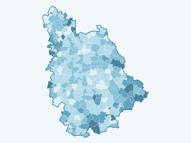 Carte du vote Valérie Pécresse dans la Vienne (86)