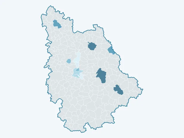 Carte du rendement locatif dans la Vienne (86)