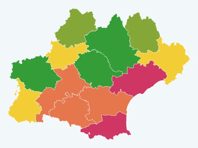 Carte des agressions physiques et sexuelles en Occitanie