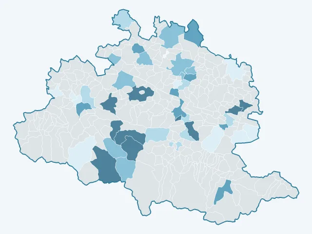 Carte de l'évolution des prix immobiliers dans l'Ariège (09)