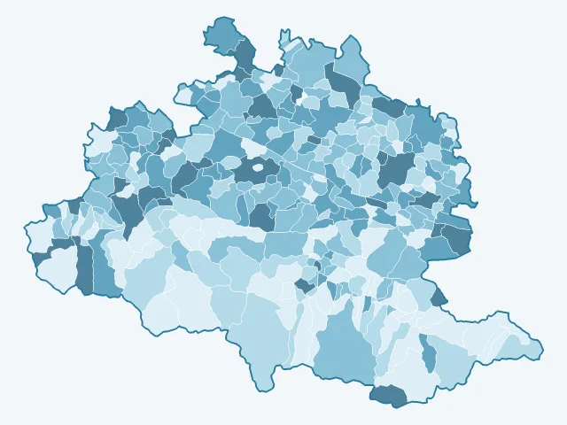 Carte des logements vacants dans l'Ariège (09)
