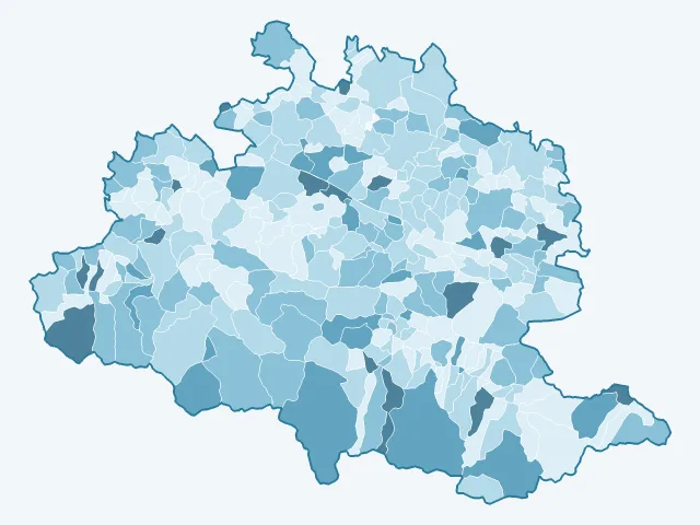 Carte du vote Fabien Roussel dans l'Ariège (09)