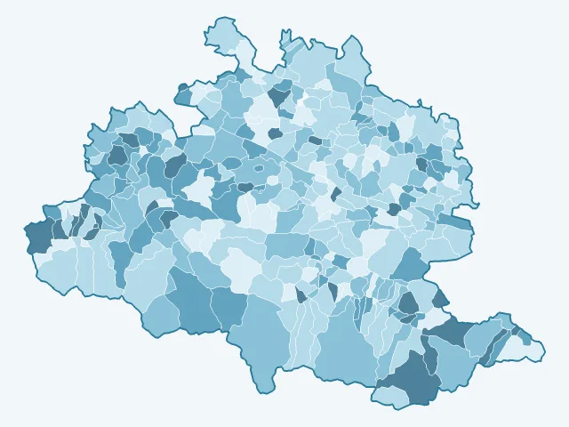 Carte du vote Jean Lassalle dans l'Ariège (09)