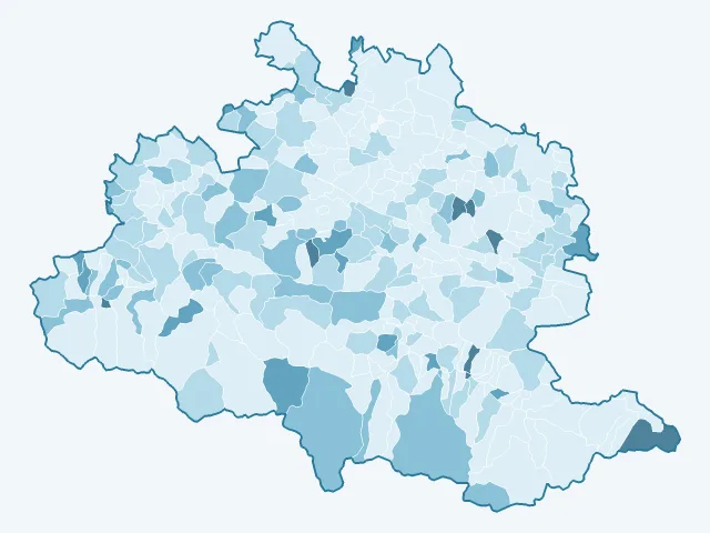 Carte du vote Philippe Poutou dans l'Ariège (09)