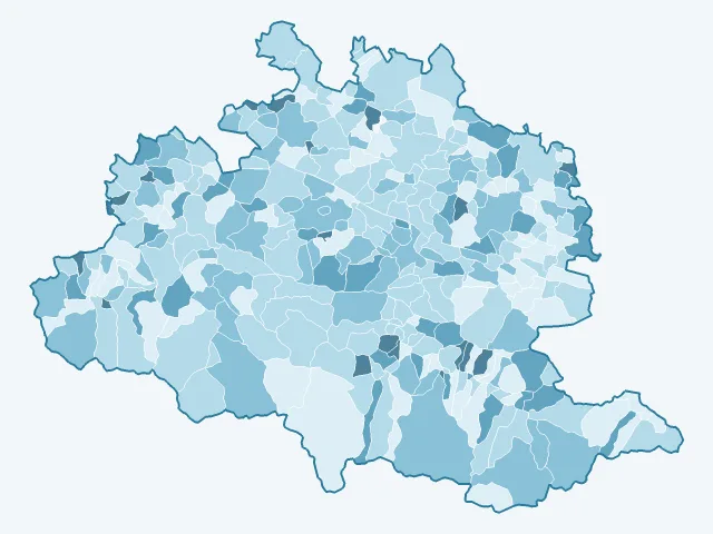 Carte du vote Yannick Jadot dans l'Ariège (09)