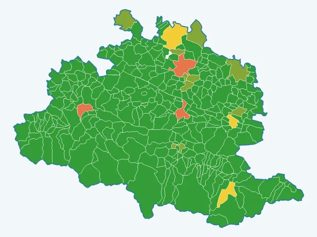 Carte de l'indice de tranquillité dans l'Ariège (09)