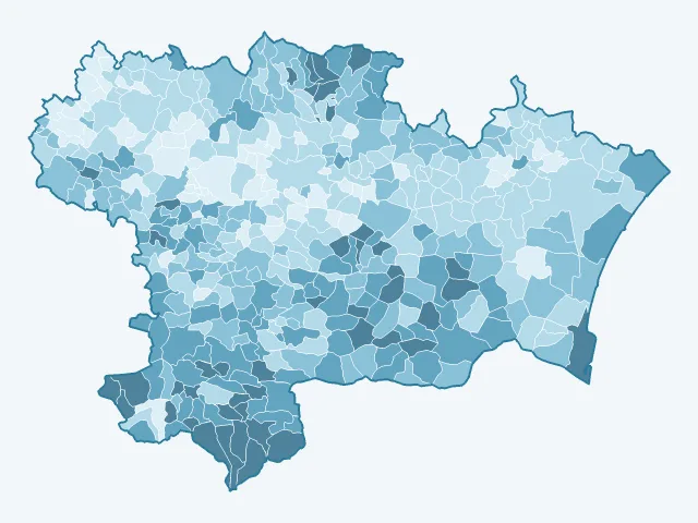 Carte de l'âge moyen dans l'Aude (11)
