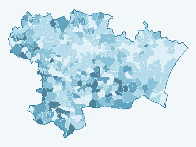 Carte du vote Jean Lassalle dans l'Aude (11)