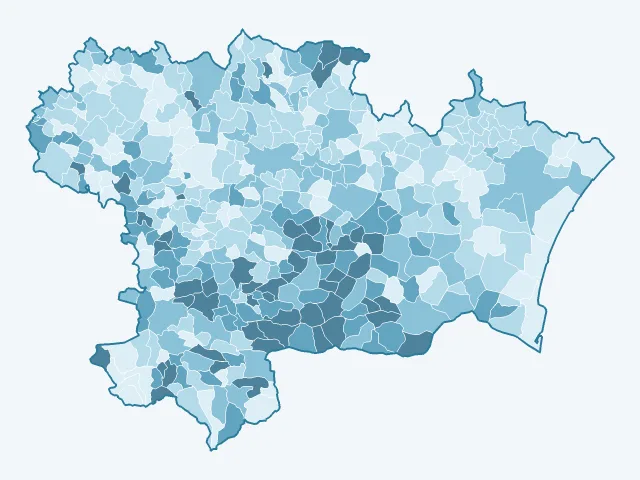 Carte du vote Jean-Luc Mélenchon dans l'Aude (11)