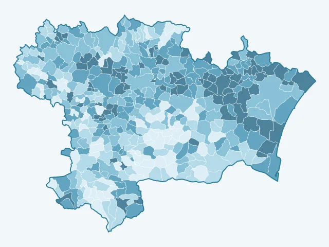 Carte du vote Marine Le Pen dans l'Aude (11)