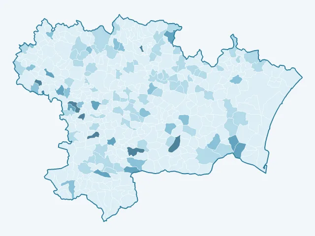 Carte du vote Nathalie Arthaud dans l'Aude (11)