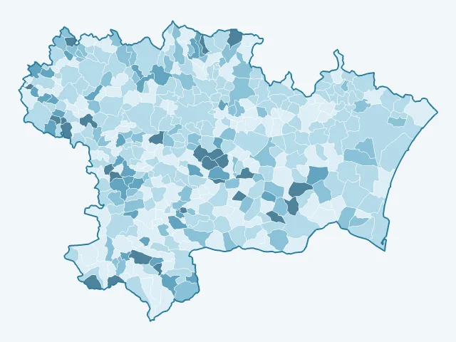 Carte du vote Yannick Jadot dans l'Aude (11)