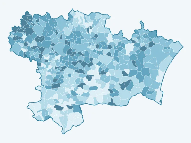Carte de la population active dans l'Aude (11)
