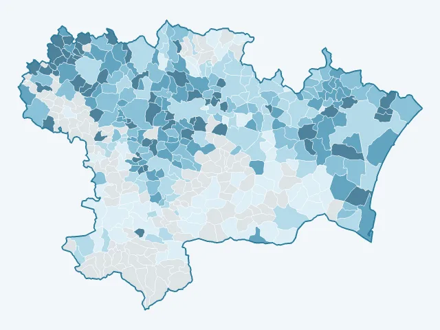 Carte du revenu moyen dans l'Aude (11)